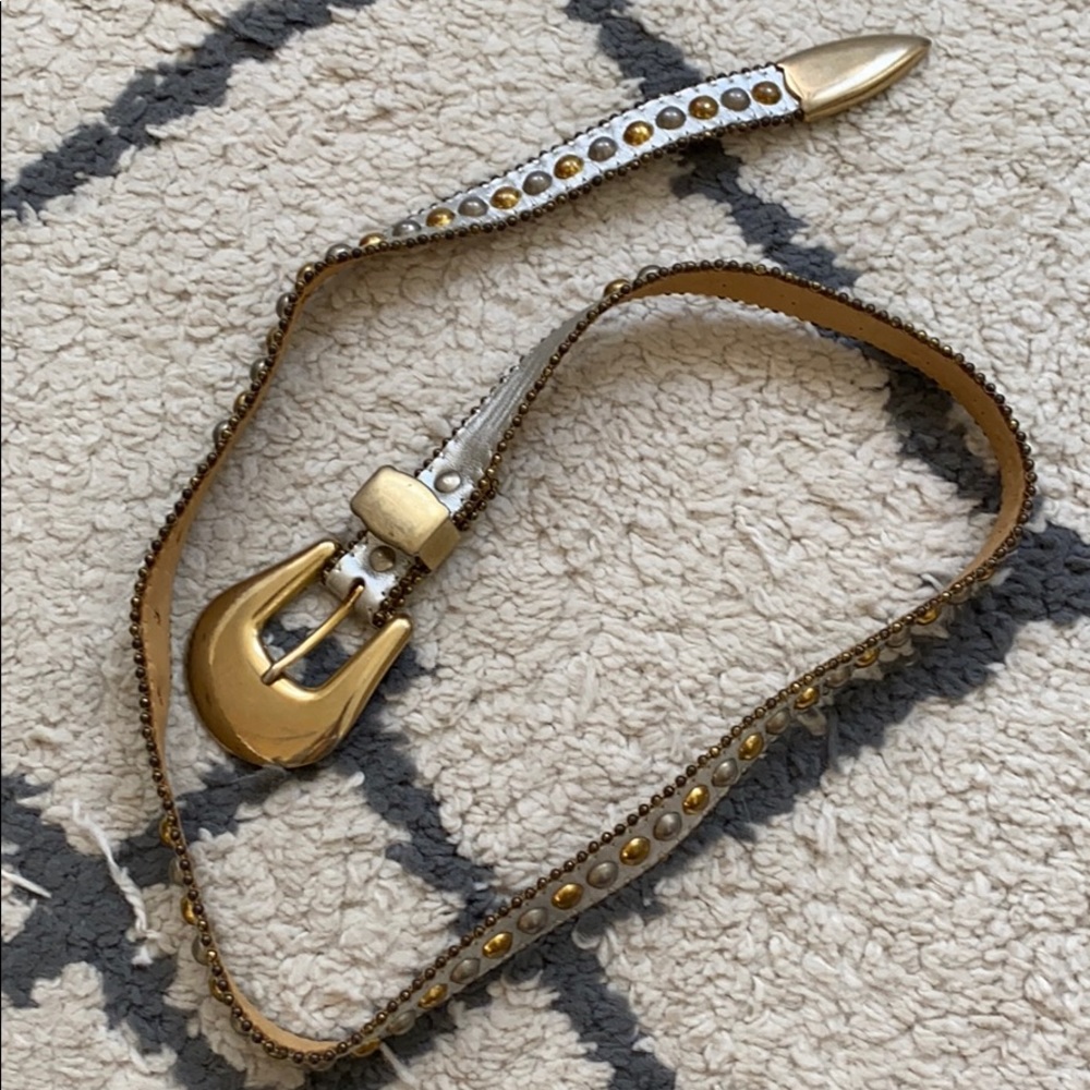 Silver and gold belt